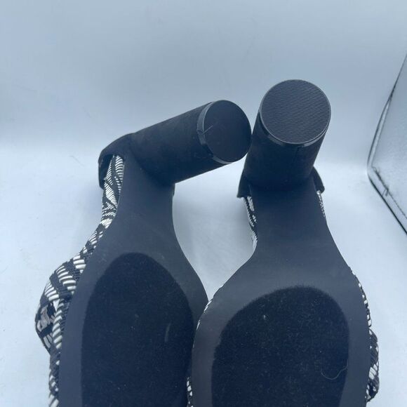 Salona Cylinder Platform Black White Heels 8.5 - Picture 9 of 11